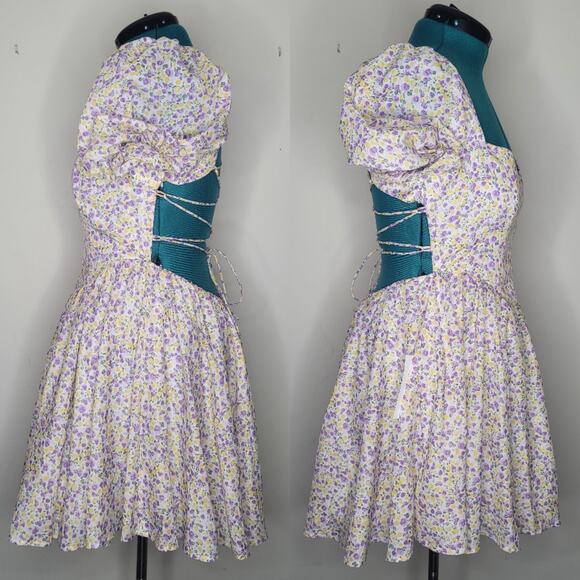 Bardot Marlie‎ Ditsy Floral Milkmaid Dress White XXL - Picture 3 of 8